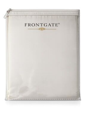 Cream Zippered Storage Bag